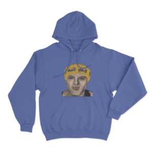 Beanie Portrait Hoodie Blue