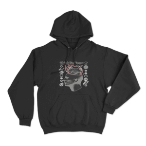 Brain Silhouette Hoodie Black