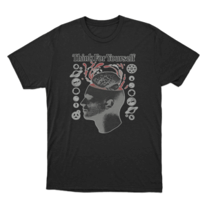 Brain Silhouette T Shirt Black